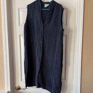 Coldwater Creek Textured Blue Vest